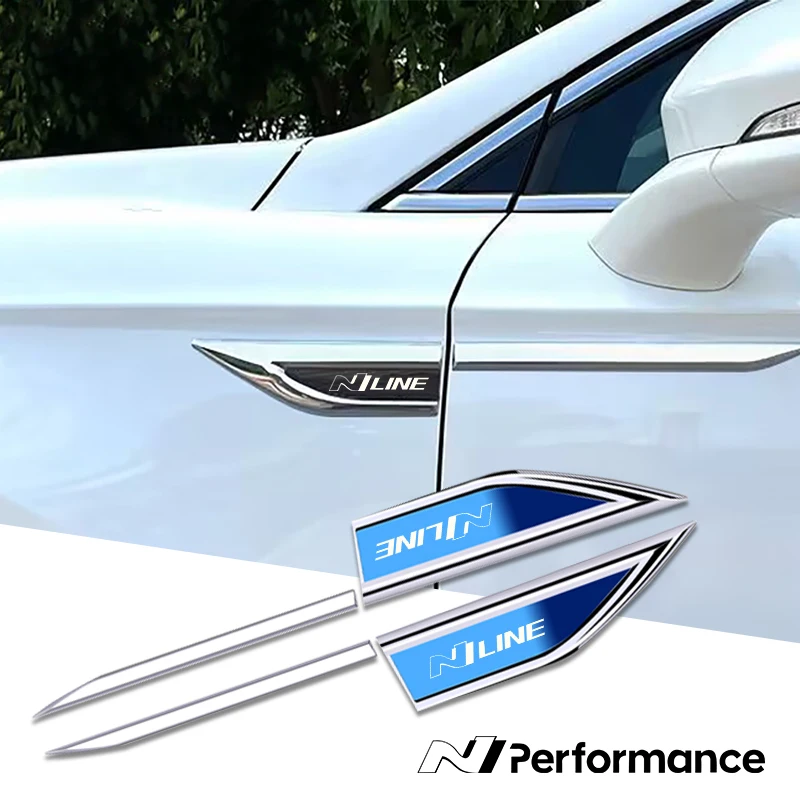 2 Pezzi Accessori Per Auto Porte Laterali Lama Adesivi Per Auto Per Hyundai N Nline N-Performance Tucson Kona Sonata Veloster I30 I20 N Elantra