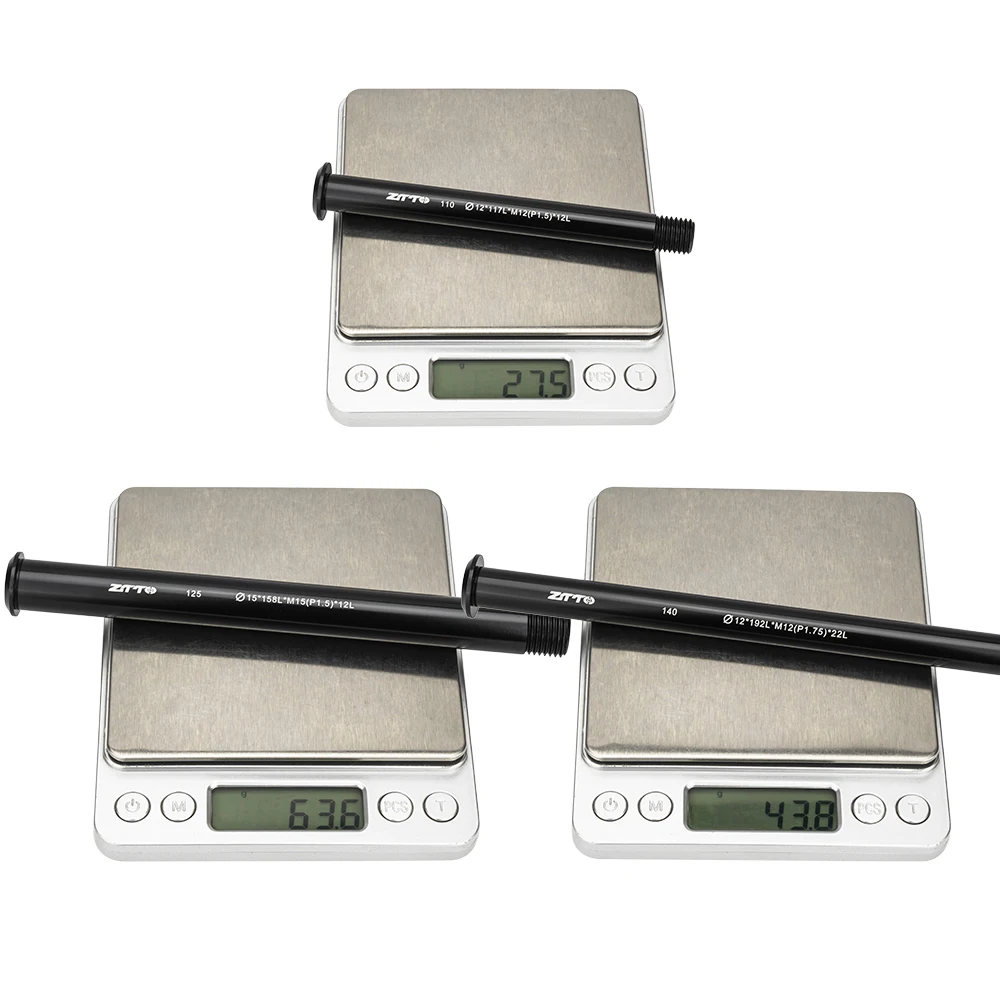 ZTTO MTB 로드 바이크 쓰루 액슬 샤프트 프론트 허브 리어 허브 스큐어 12mm 15mm 휠 액시스 허브 샤프트 15x100 12x142 12x100 12x148 15x110