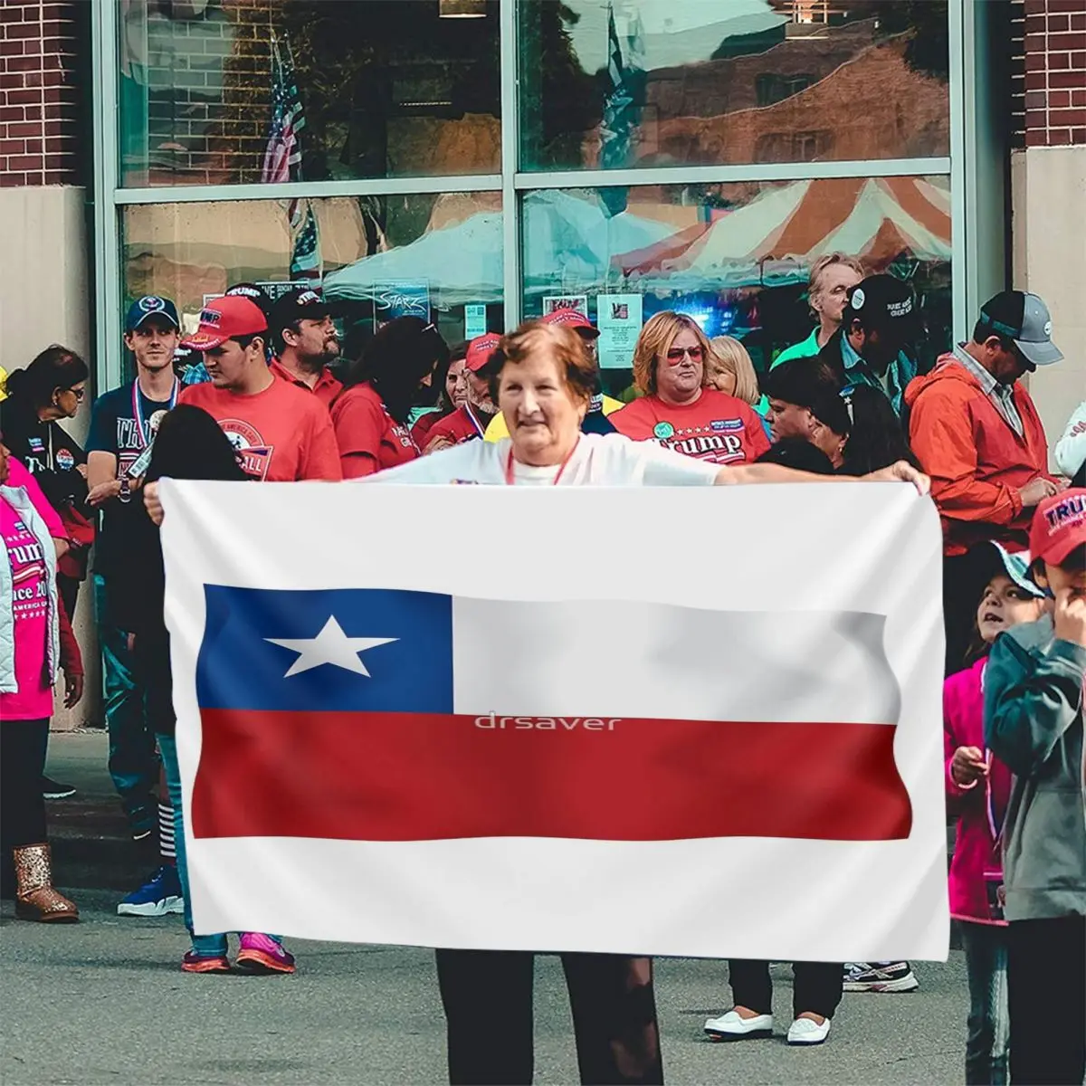 3D 애니메이션 칠레 국기 흔들기