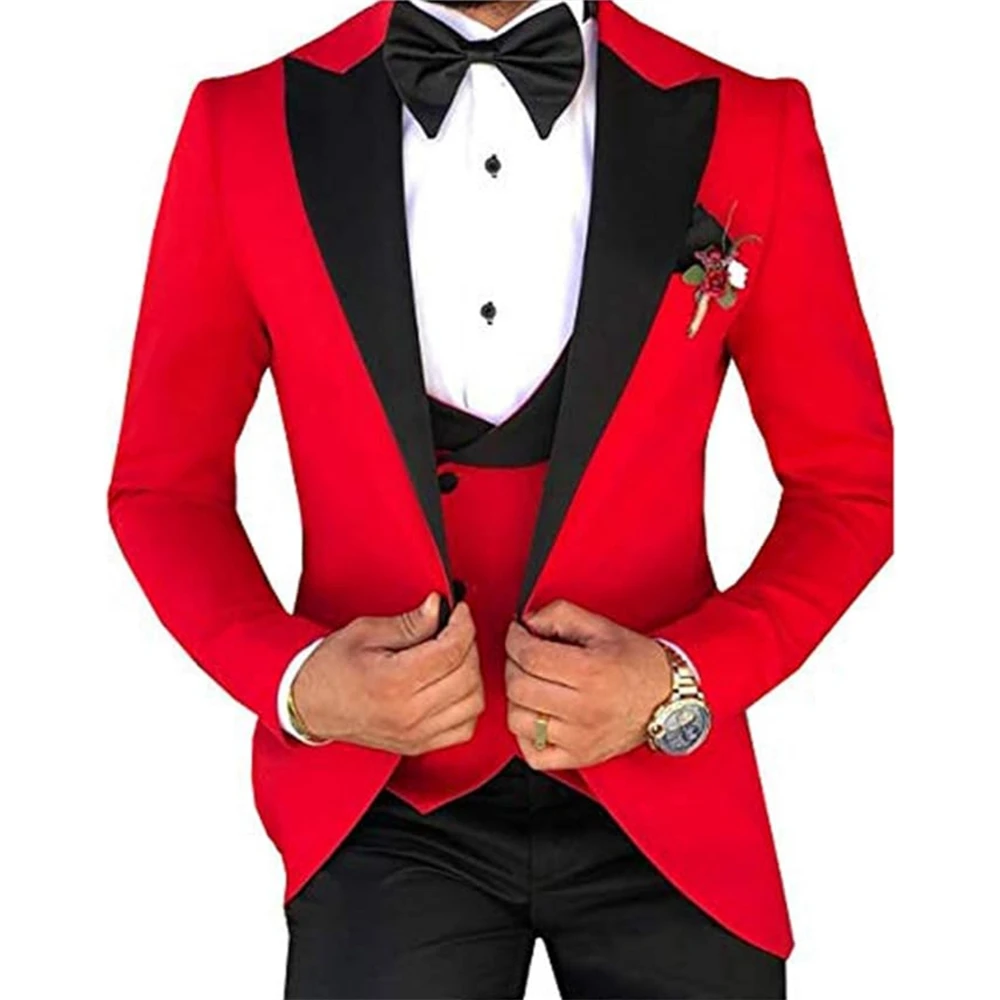 Kids Suits Tuxedo 3 Pieces Set Classic Collar Suit Set For Boys 3 to 14 Years Old