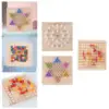 Brain Teaser Toys Educational Learning Collection Wood Educational Board for Gathering Birthday Interaction Preschool Activity 5