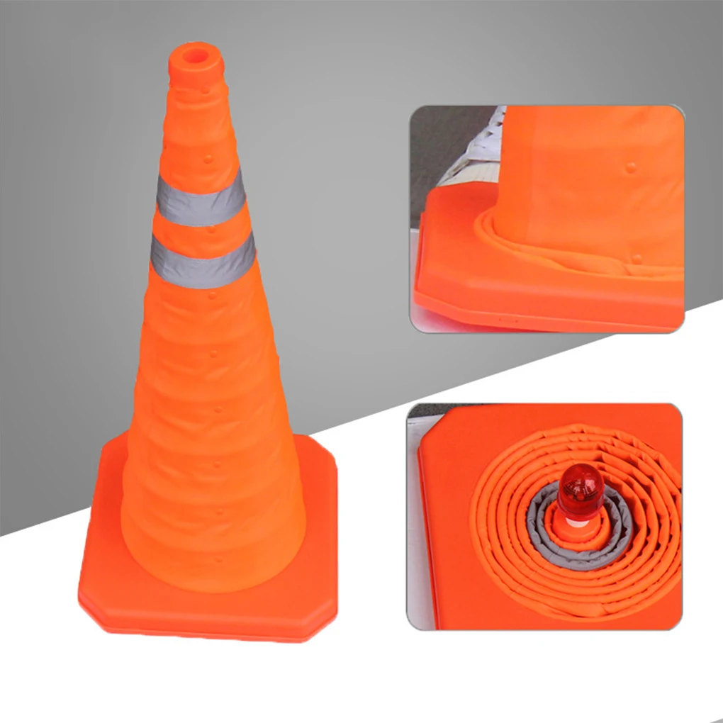 70cm Collapsible Traffic Cone Road Multi Purpose Folding Pop Up Parking Reflective Safety Cone