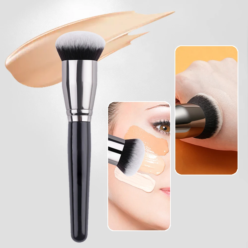 Black Foundation Make up Brush Cream Foundation buffing Makeup Brush Big Foundation Brush Synthetic Hair Face Makeup Tool 1