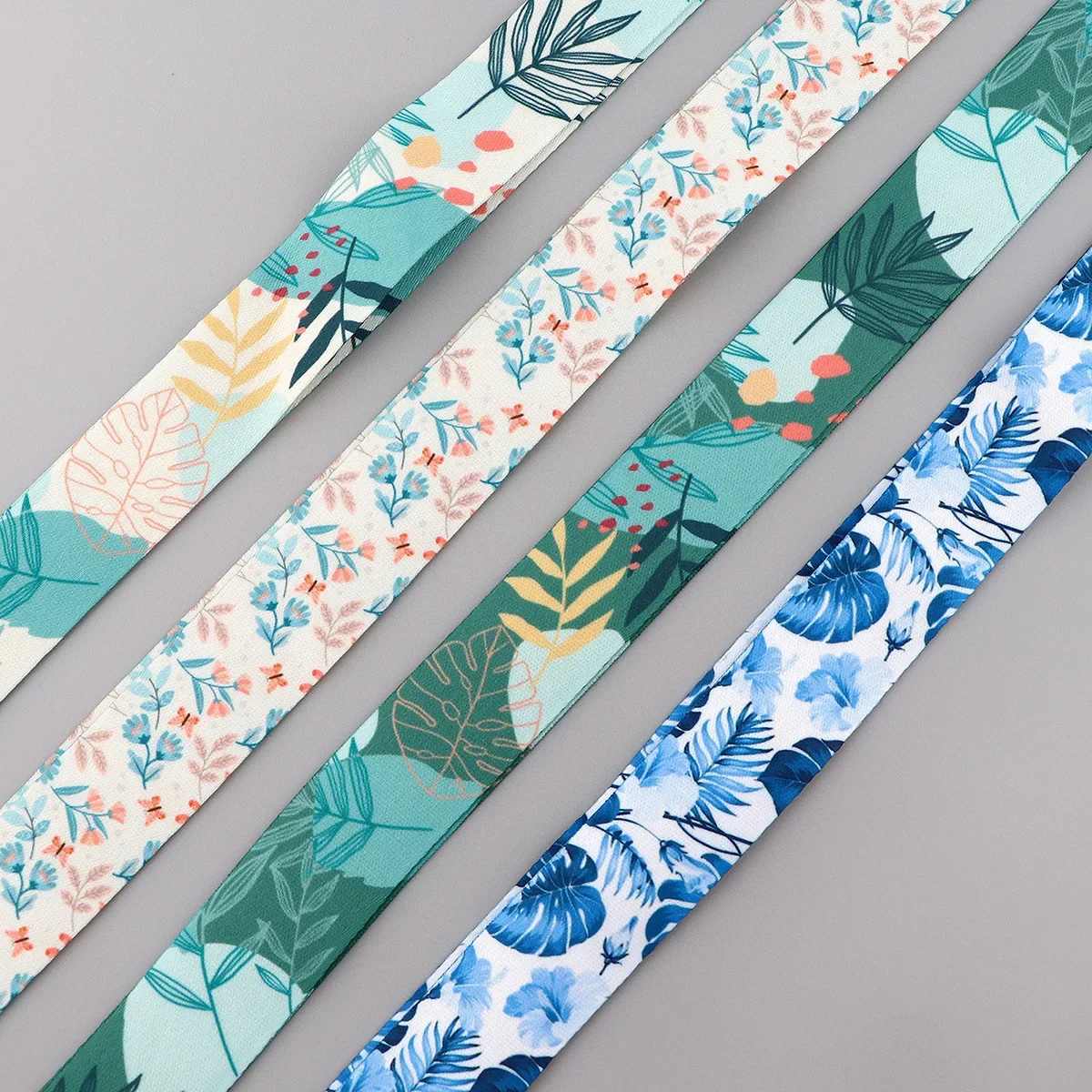Vintage Plant Flowers Lanyard Neck Strap for Key ID Card Cellphone Badge Holder DIY