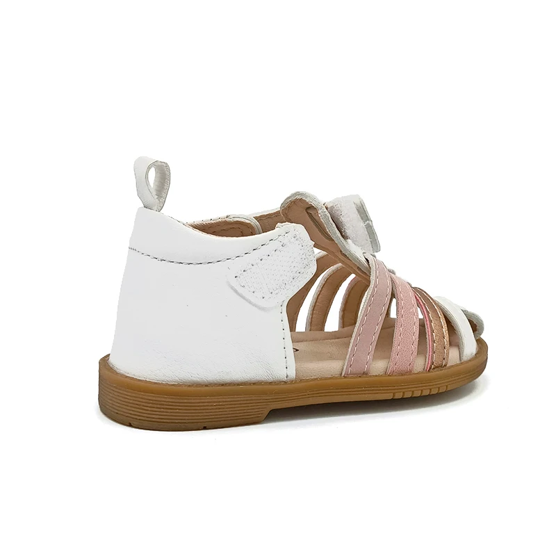 NEW DESIGN 1pair closed Toe PU leather Girl/Boy Children Sandals Orthopedic shoes, kid Soft Sandals