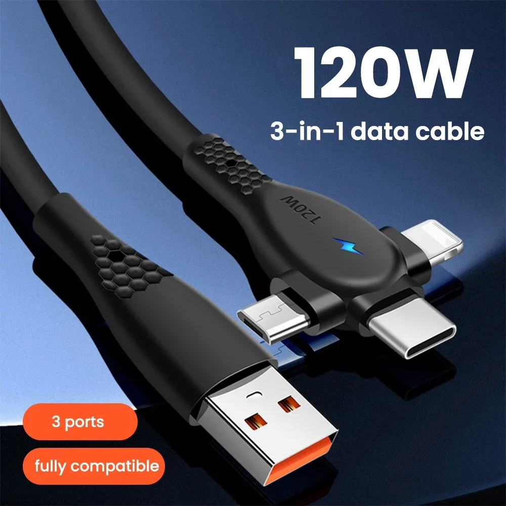 High-Power Universal Fast Charging Cable with Dual USB-C Connectivity