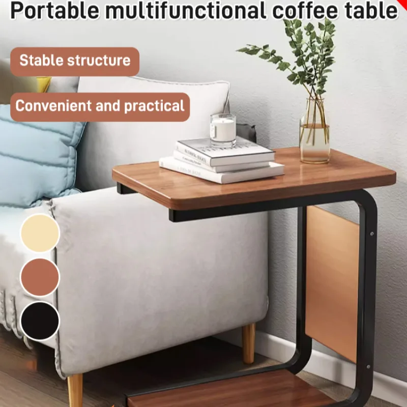 Multifunctional Shelf Movable Small Coffee Table Livingroom Bedside Table Balcony Simple Computer Shelf Sofa Side coffee table