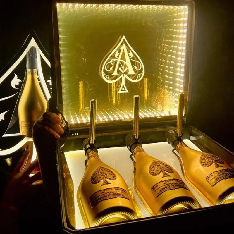 Champagne Bottle Display Racks LED Cabinet LED Case