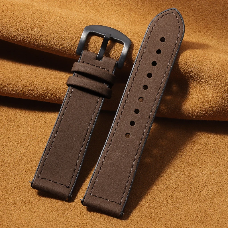 Leather and Silicone Hybrid Wristband - 20mm/22mm Strap