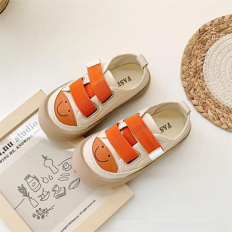 New Spring Baby Shoes For Boy Canvas Toddler Children Barefoot Shoes Soft Sole Outdoor Kids Tennis Fashion Girls Sneakers