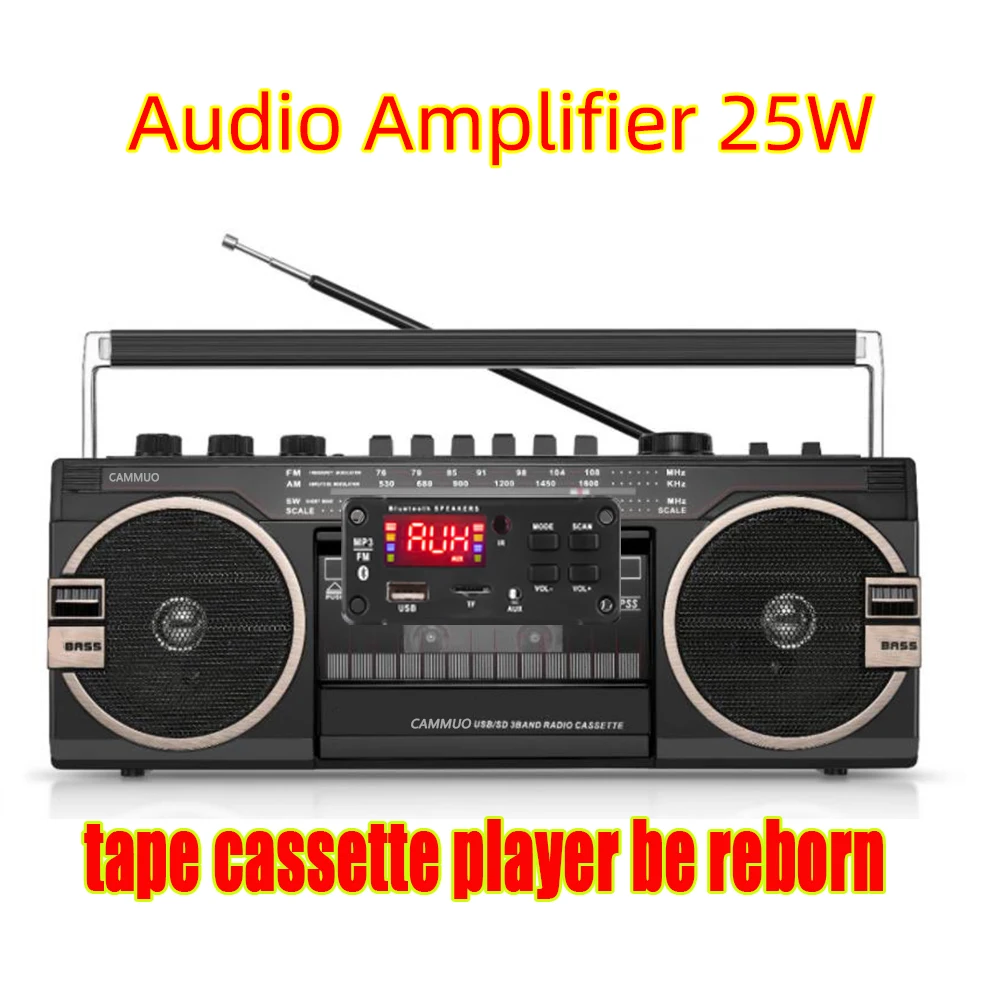 MP3 Player Big Color Screen Car Audio USB TF FM Radio Module Wireless Bluetooth 5V 12V MP3 WMA Decoder Board MP3 Player with Remote Control amplifier mp3 player mp3 bluetooth player