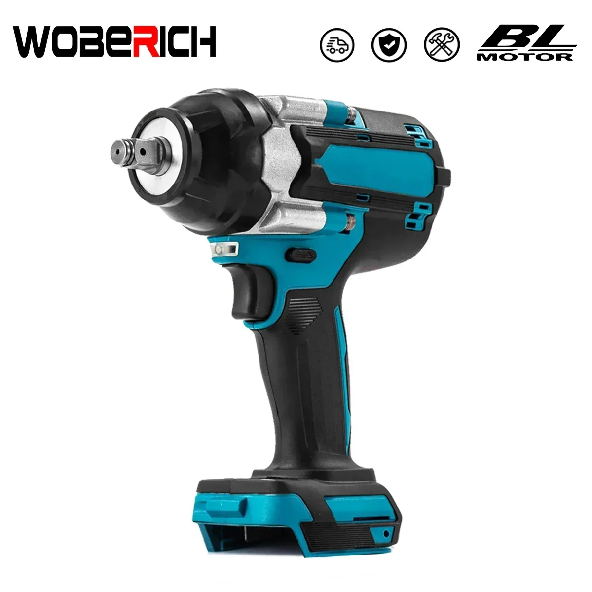 

1800 N.M High Torque Brushless Electric Impact Wrench DTW700 Rechargable Drill Driver LED Light （No battery）For Makita 18V