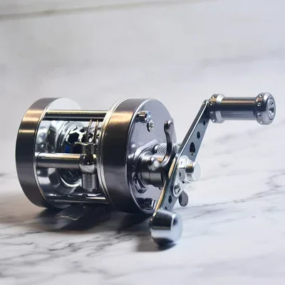 W300L All-metal Micro-object Can Be Modified Drum Wheel Luya Long-distance Caster Synchronous Wire Gauge Fishing Reel