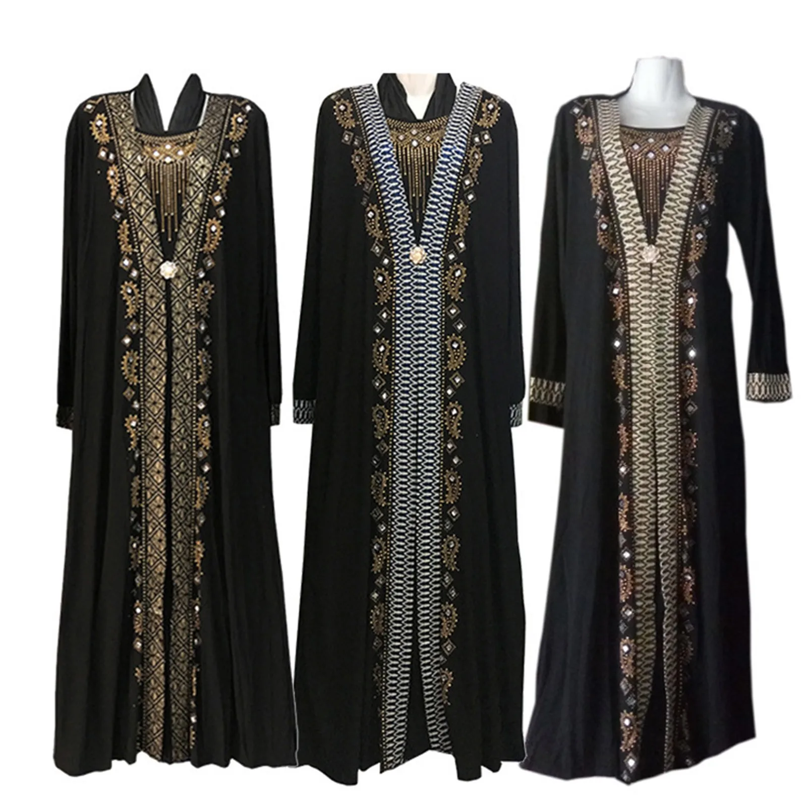 

Women Muslim Abaya Dubai Arab Islam Long Dresses Sequin Beading Kaftan Abaya Dubai Luxury Dresses Islamic Clothing Caftan 2024