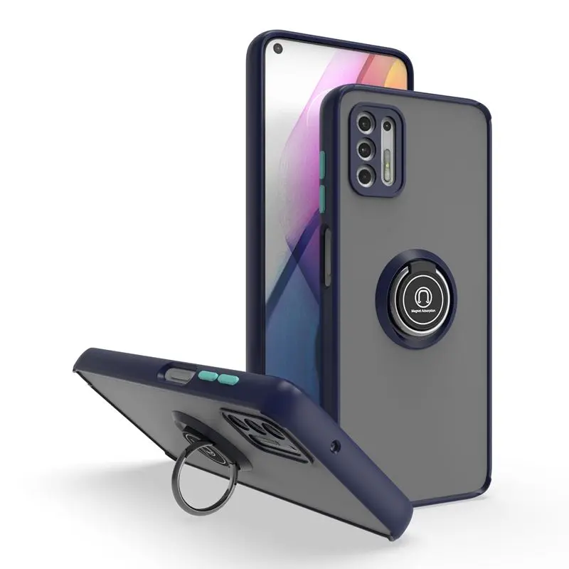 Durable Shockproof Matte Case with Car Magnet Ring Holder