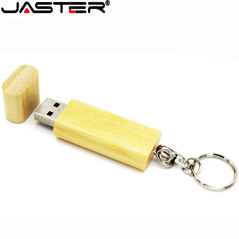 JASTER Wooden USB flash drive Free custom logo Pen drive 32GB 64GB USB 2.0 16GB Free key chain Memory stick wedding gift U disk