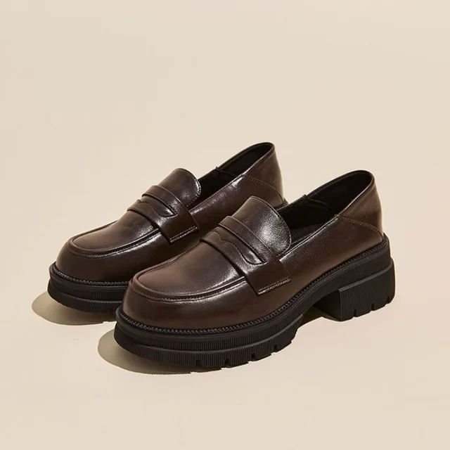 Women's Platform Loafers, All-Season British Style Espadrilles, Fashionable Commuting and Daily Wear, Retro Comfortable Design.