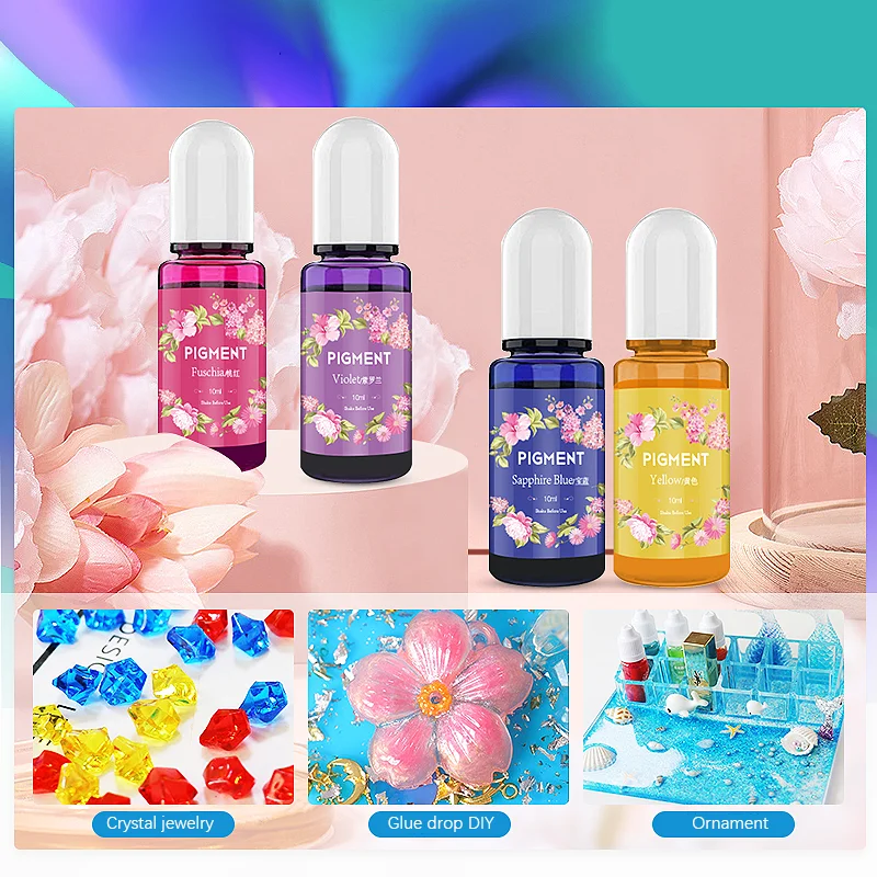 A Set Ink Alcohol Resin Pigment Sleeve Candle Dye Pigment Liquid Colorant Dye Ink Diffusion For UV Epoxy DIY Jewelry Handicrafts epoxy resin pigment candle dyes pigment