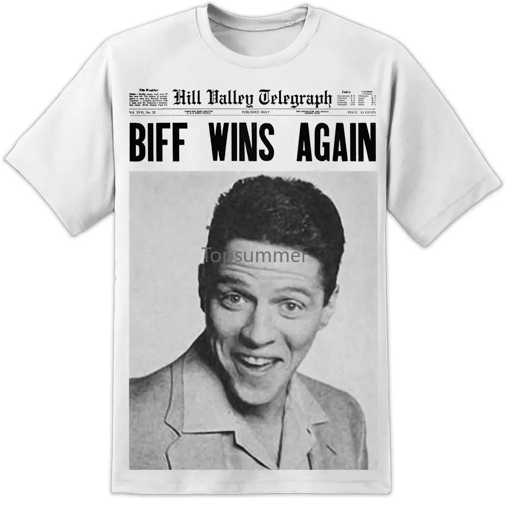 Uomo Back To The Future Biff Tannen Sennale T Shirt Flux Capacitor T-Shirt Di Moda Di Martin Slim Fit O-Collo Top Tee