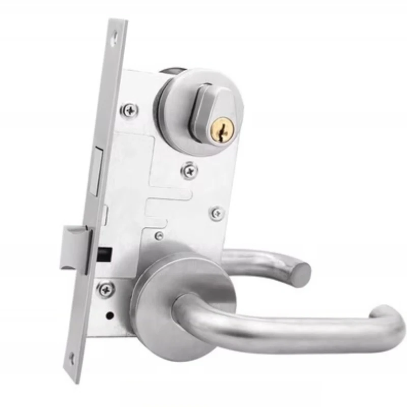 Fire Resistant Door Lock Universal Stainless Steel Lock Complete Set Of Fire Safety Channel Door Core Escape Sliding Door Lock