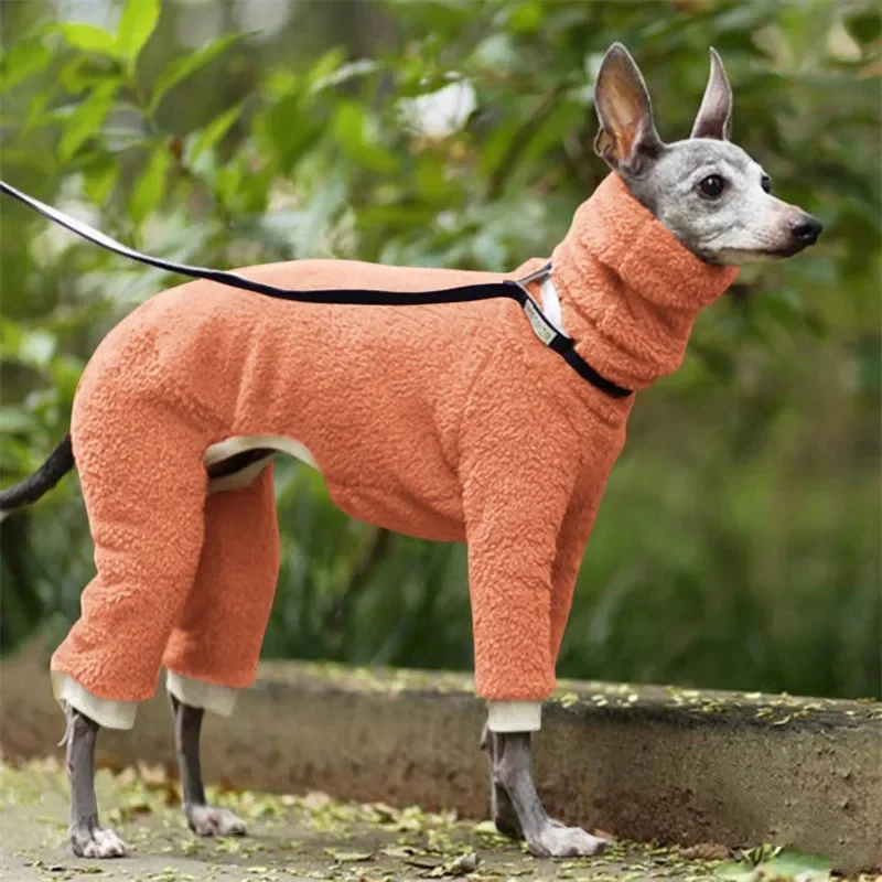 Legged Thick Dogs Suits Large Soft Puppy Clothes High Neck Warm Italian Winter Onesies For Dogs Greyhound Clothes Loose Four
