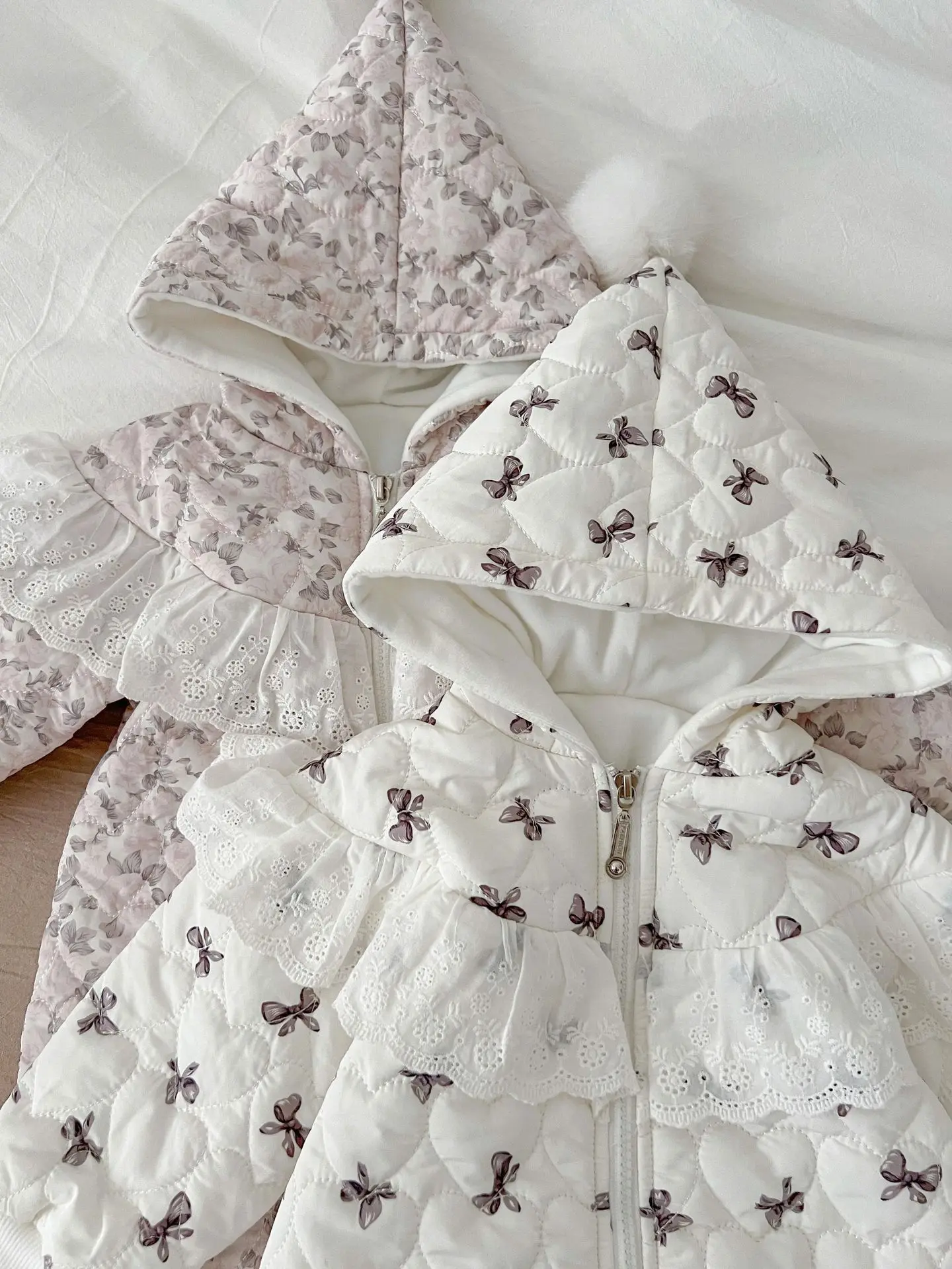 INS Winter Infant and Toddler Bodysuit Thickened Warm Girl Baby Princess Hundred Suit Romper Outwear Kids Fashion Baby clothing