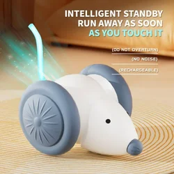 Interactive Electric Mouse Teaser Toy for Cats - Smart, Automatic Playtime Fun (White)