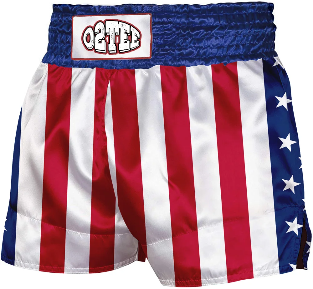 

American Flag Print Star Striped Sports MMA Combat Brazilian Jiu-jitsu Muay Thai Shorts Women Men Kids