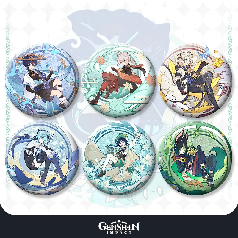 Genshin Impact Fenghua Festival Animation Symphony Pin 58mm Anime Brooch Pin Cosplay Badge Cosplay Badge