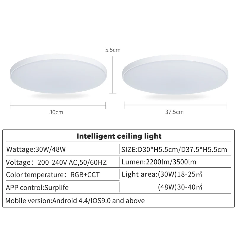 48W Modern Ceiling Lamps RGBCW Lustre Smart Home Led Lights 220V WIFI APP Voice Control with Alexa Yandex for Bedroom Home Decor led ceiling light,led chandelier,ceiling light