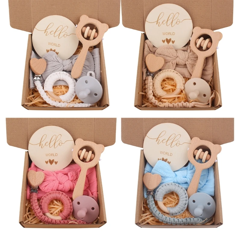 

Shower Gift Head Wrap Teether Silicone Nipple Soothing for Infant Newborn G99C
