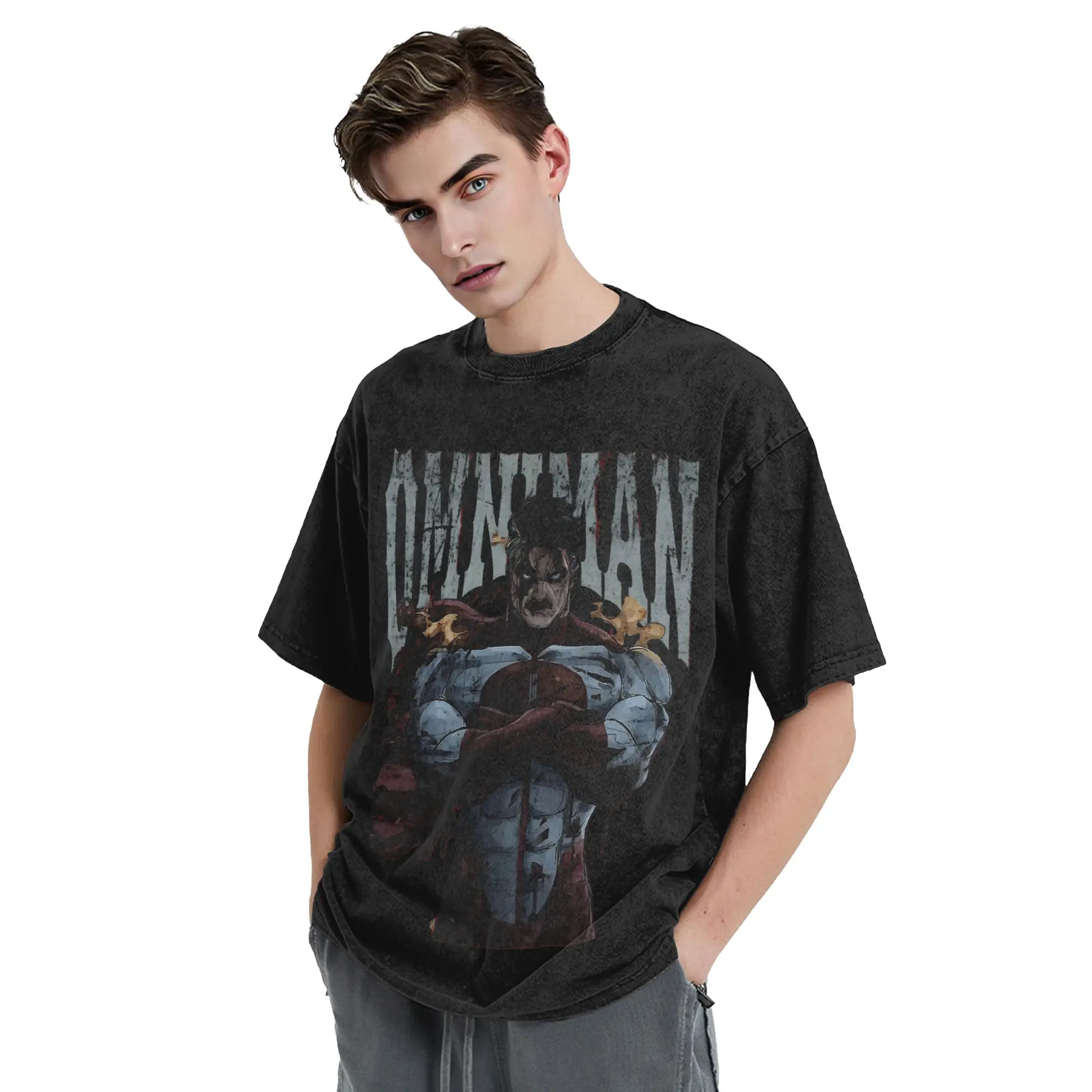 Vintage Washed Omni Man Invincible Comic Streetwear Oversized T-Shirt
