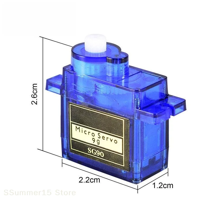 【R】1/3 Pezzi Braccio Robotico per Auto RC, Progetto Fai-da-Te, Micro Servomotore SG90 9G 180° ° /360 ° Servo Digitale 5V - immagine 6