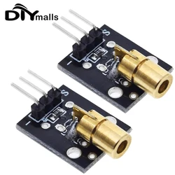 2PCS KY-008 3pin 650nm Red Laser Transmitter Dot Diode Copper Head Module for Arduino Sensors DIY Kit