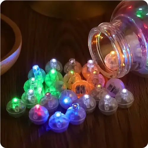 100/10Pcs Mini LED Balloon Light Colorful Flashing Luminous Tumbler Ball Lamp Lantern Light Christmas Wedding Party Decorations - Image 2