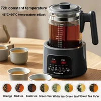 Bouilloire Électrique Intelligente 1,5 L, Théière Vapeur Multifonction, Pot de Santé à Température Contrôlée, Théière en Verre pour Bureau, Fonction Maintien au Chaud Automatique 3