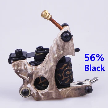 56% Nero Originale Macchina per tatuaggi in ghisa Dollar Design Pistole per tatuaggi 10 Bobine avvolgenti Macchina fatta a mano per Shader Liner