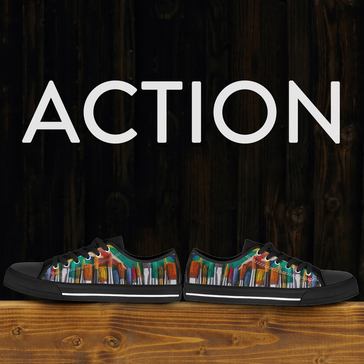 Watercolor Teacher Art Vulcanized Shoes Fashion Summer 3D Print Canvas Shoes Women Casual Sneakers Black Whit Flats