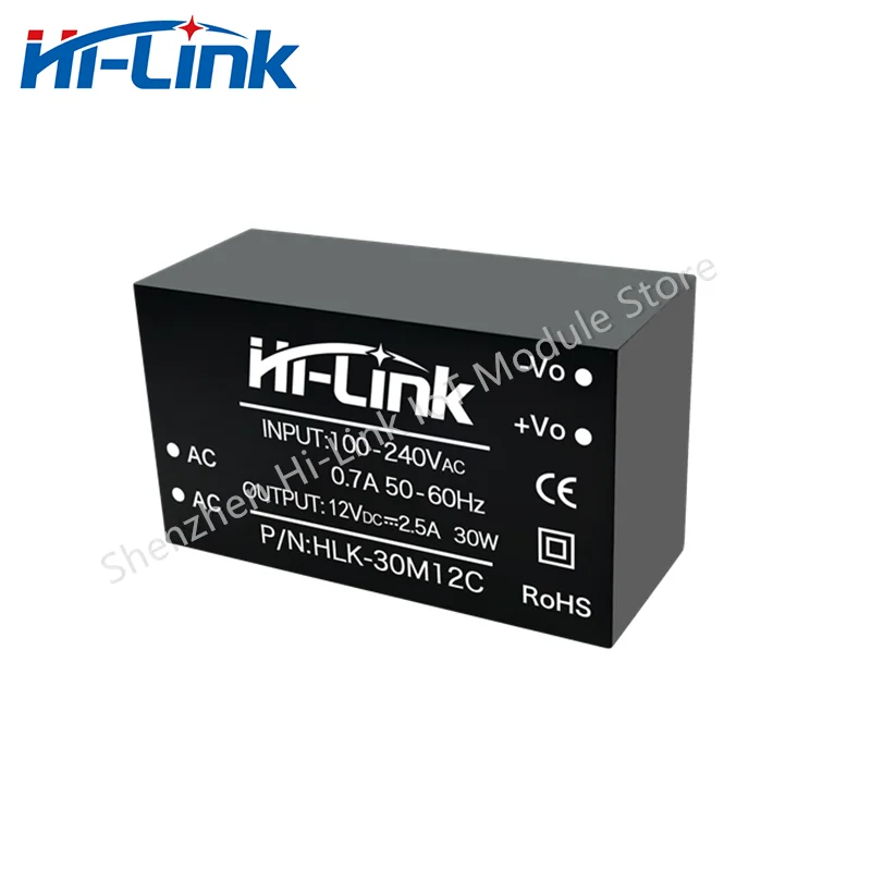 Hi-Link AC-DC 12V 30W 2.5A Output HLK-30M12C Low Power Consumption Short Circuit Protection power adapter power supply switching power supply power converter