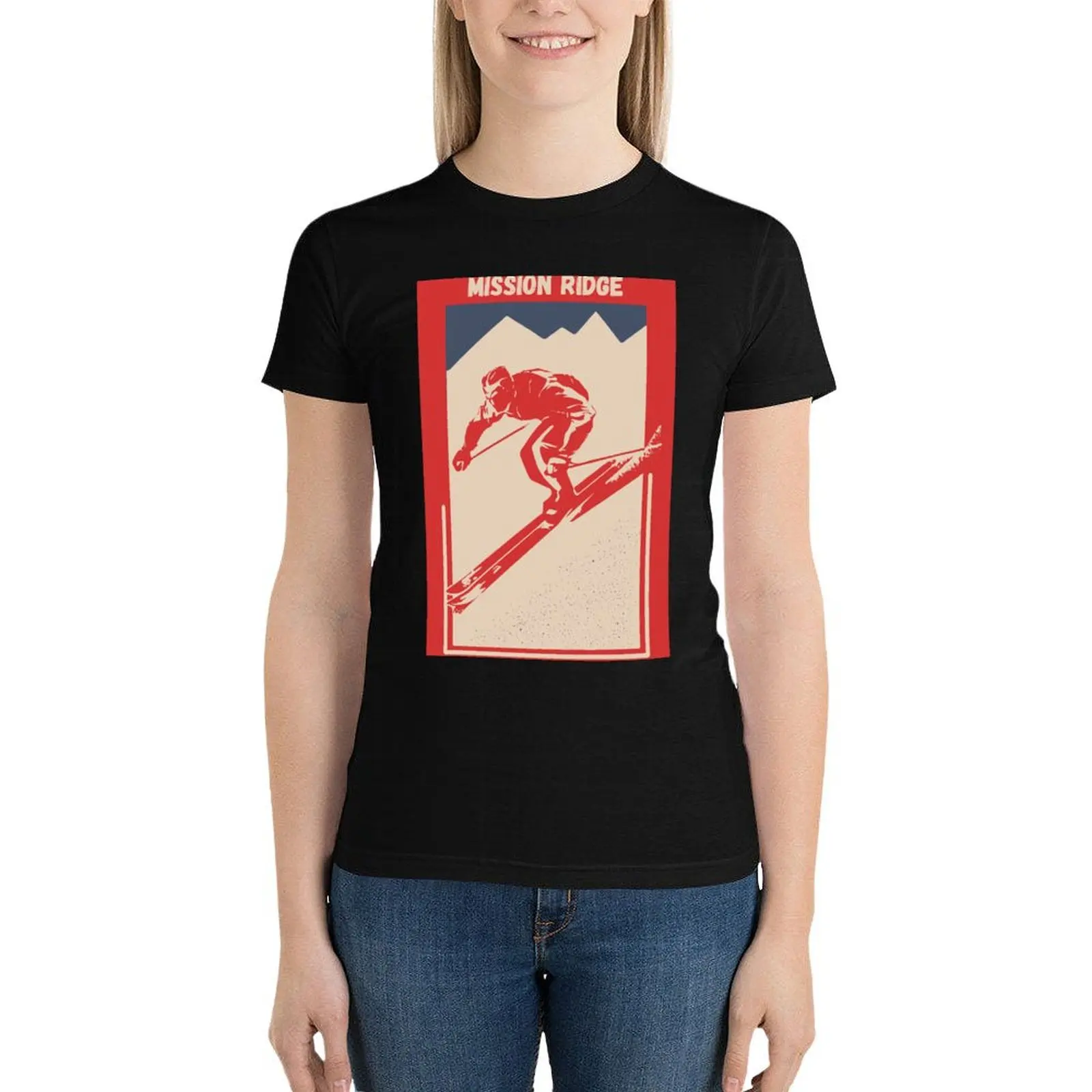 

Mission Ridge in the Cascade Mountains, Wenatchee, Qu'Appelle valley, Washington State, USA, North America - Vintage Red T-Shirt