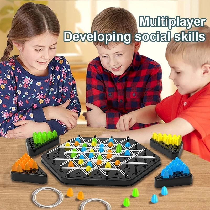 Geometry Chain Triggle Chess Game Logical Thinking Toy For Kid Interactive Board Game Battle Set For Family Party Gift