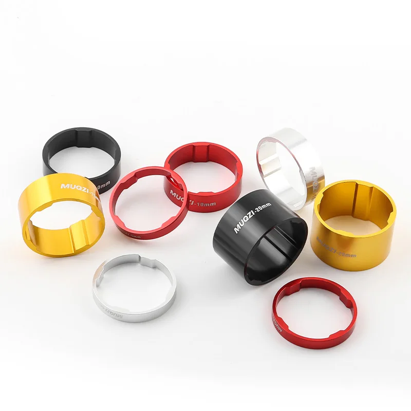 Headset Washer 11PCS 2/3/5/10/15/20mm Aluminium Alloy Washer 28.6mm Fork Tube Spacer MTB Stem Spacer Bicycle Accessories