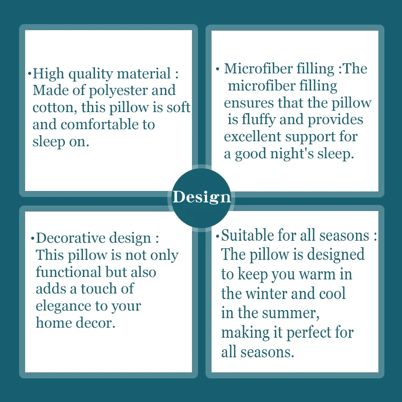 وسادة مبطنة ناعمة للفندق ، نوم مريح قطن من مادة ال...