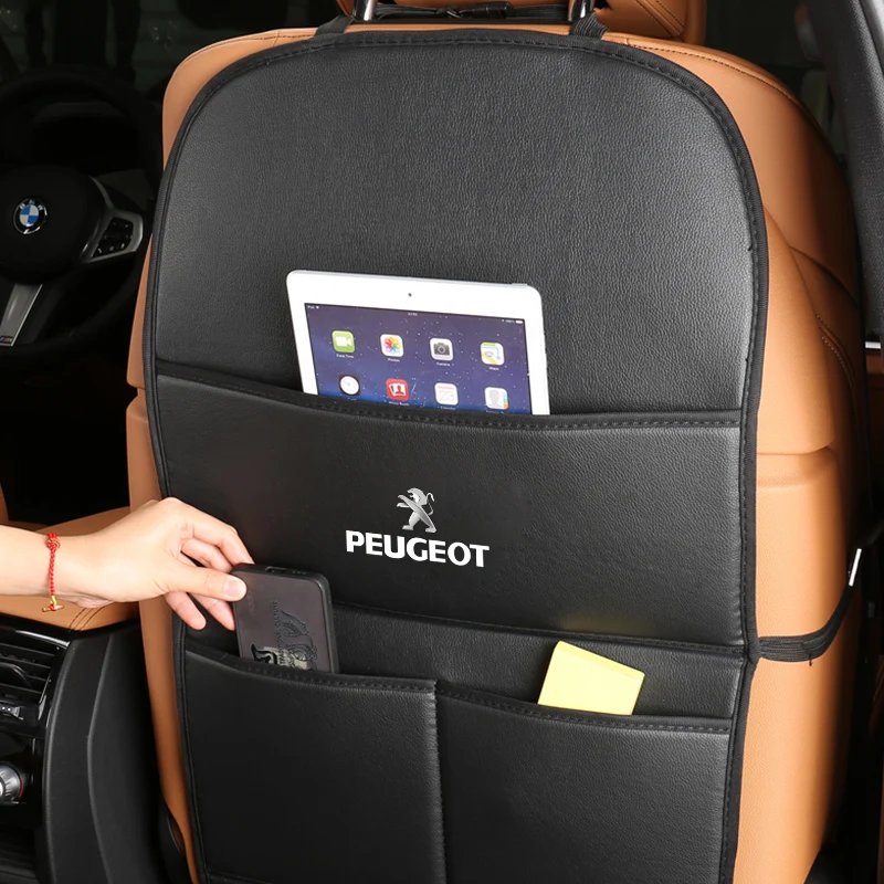 1pcs PU Leather Car Anti-Kick Pad Accessory For Peugeot 206 207 3008 301 406 108 408 607 307 807 4008 107 308 106 208 407 205