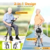Portable Cane Seat,Folding Walking Stick With Seat,Max.113Kg For Elderly Walking In The Park, Fishing Leisure, Foldable Tripod 2