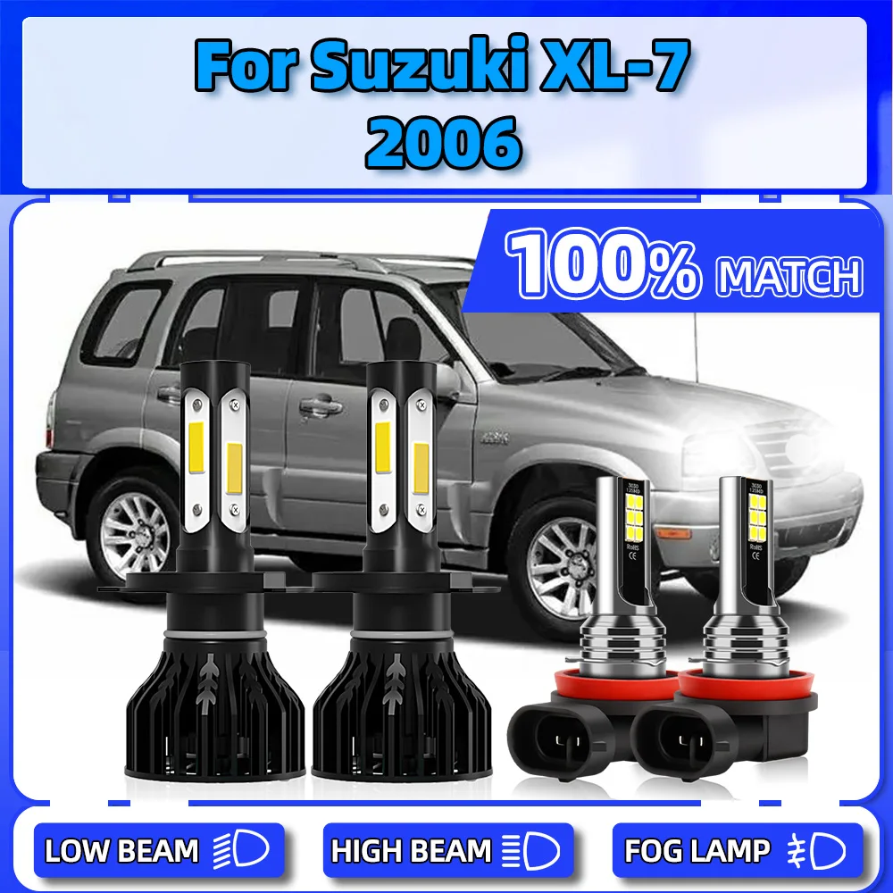 

40000LM Turbo LED Headlight Bulbs 240W Plug And Play Car Front Lights 12V 6000K CSP Chips Auto Fog Lamps For Suzuki XL-7 2006
