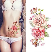 

Women's Body Art Waterproof Peony Flower Arm Leg Back Temporary Tattoo Sticker