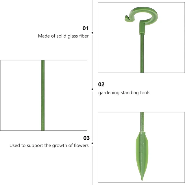 5/10PCS Plants Support Rod Reusable Fixed Stick for Plants Stand Support Flower Vine Climbing Bracket Gardening Accsesories 2