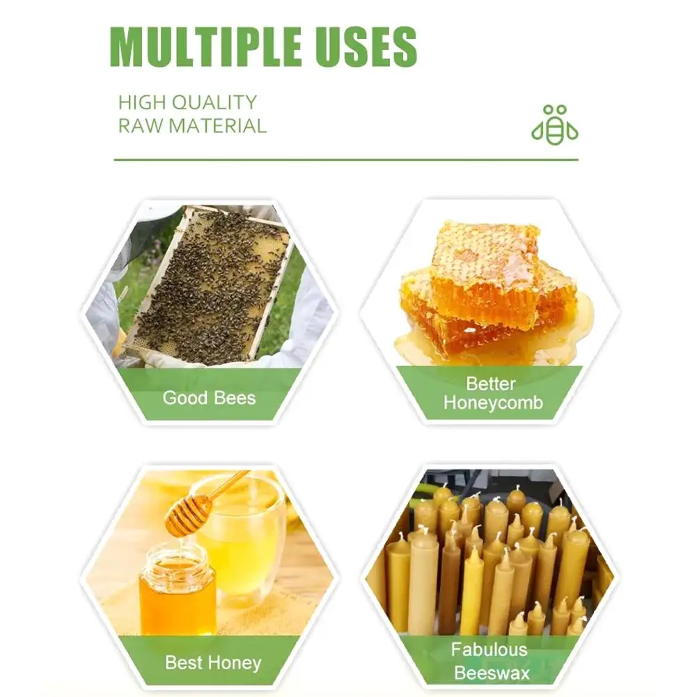 Beekeeping Tools Beeswax Candle Making Kits 10Pcs Beeswax Sheets Candle Making Craft DIY Honey Candles Maker Full Bees Wax Honeycom Foundation Sheets