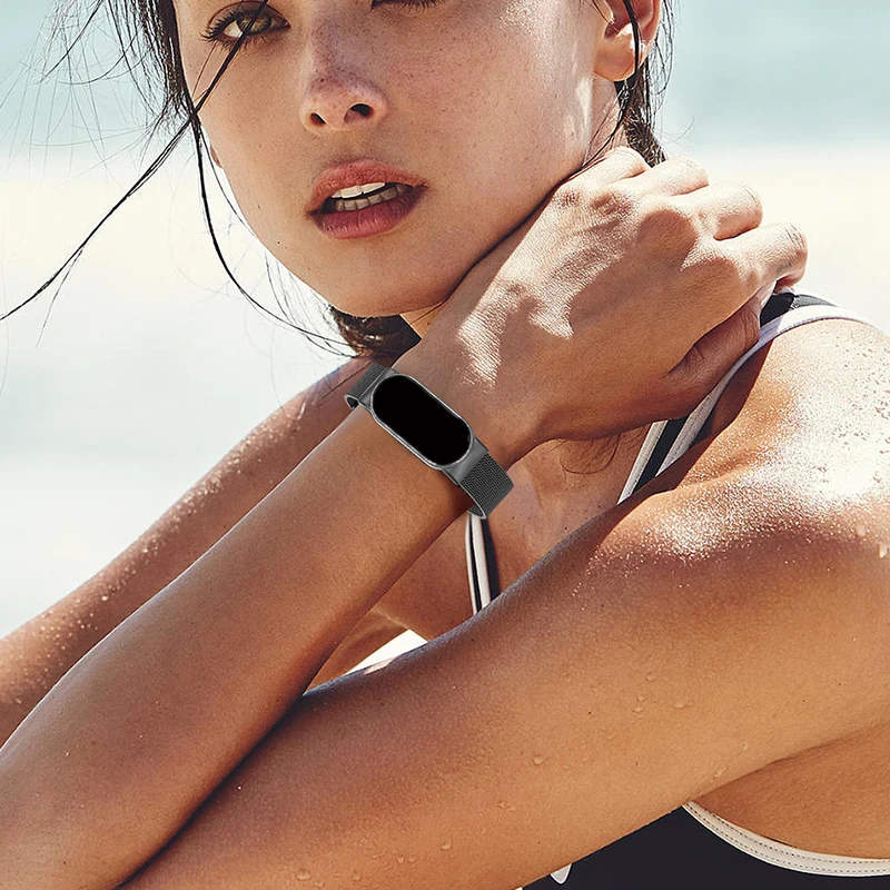 Sleek Stainless Steel Milanese Bracelet Strap - Premium Metal Wristband Accessory